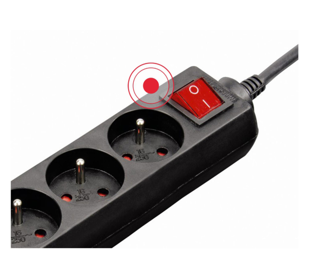 HAMA Listwa zasilająca Standard 3gn, 3m, czarna - 1416391 - zdjęcie 5
